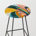 Nature Doesn't Hurry Yet All Is Accomplished, Colorful Botanical Plant Pot Illustration Tropical Stool Gallery Image 2