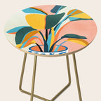 Nature Doesn't Hurry Yet All Is Accomplished, Colorful Botanical Plant Pot Illustration Tropical Side Table Gallery Image 2