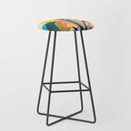 Nature Doesn't Hurry Yet All Is Accomplished, Colorful Botanical Plant Pot Illustration Tropical Stool Gallery Image 1