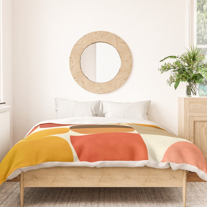 mid century geometry abstract 5 Duvet Cover Gallery Image 3