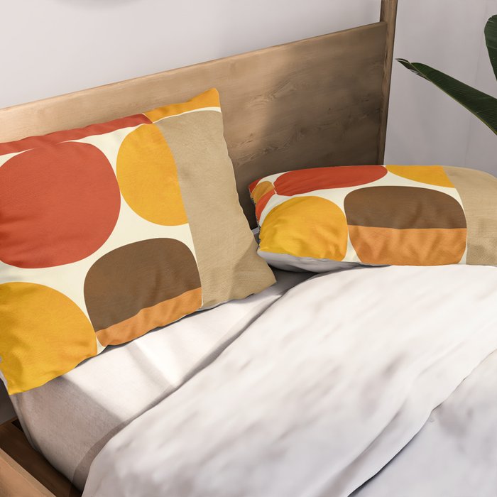 mid century geometry abstract 5 Pillow Sham Gallery Image 2