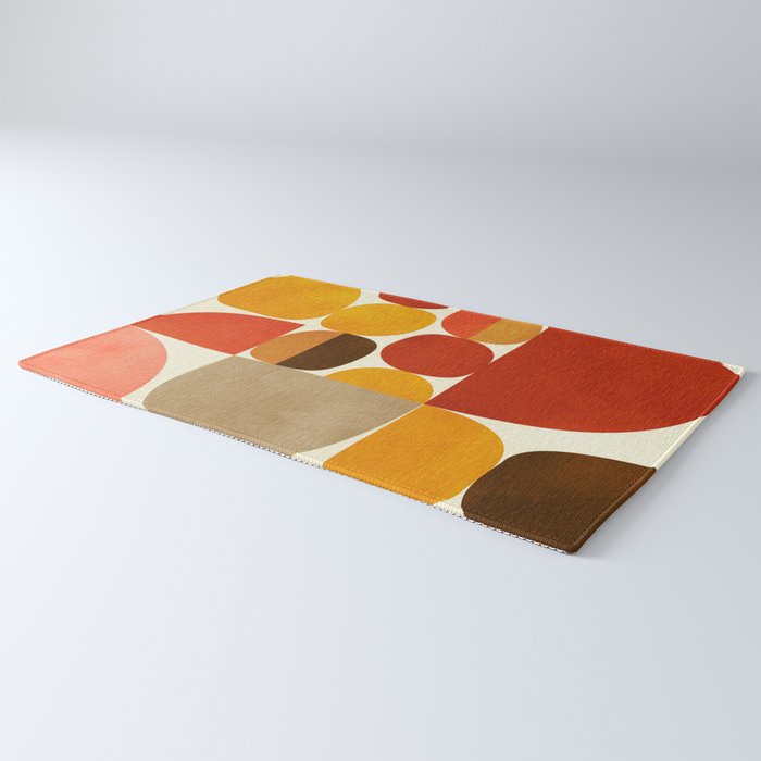 mid century geometry abstract 5 Rug Gallery Image 3