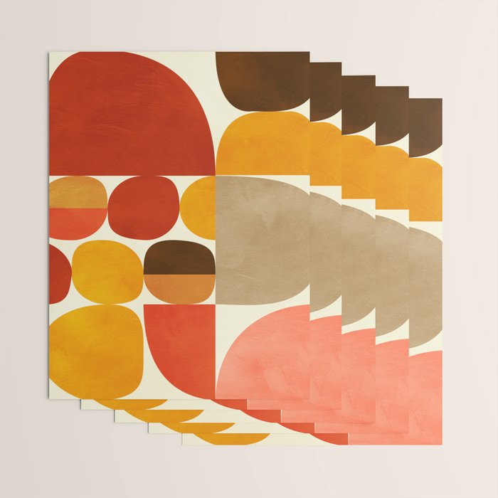 mid century geometry abstract 5 Wrapping Paper Gallery Image 3
