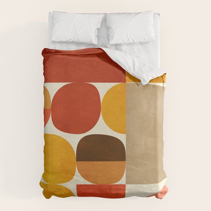 mid century geometry abstract 5 Duvet Cover Gallery Image 6
