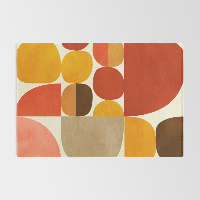 mid century geometry abstract 5 Rug Gallery Image 2