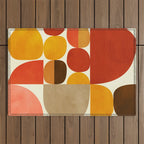 mid century geometry abstract 5 Outdoor Rug Gallery Image 1