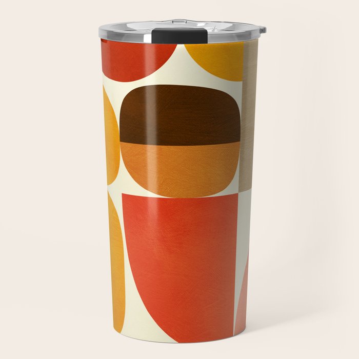 mid century geometry abstract 5 Travel Mug Gallery Image 1