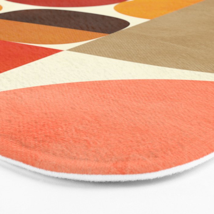 mid century geometry abstract 5 Bath Mat Gallery Image 3