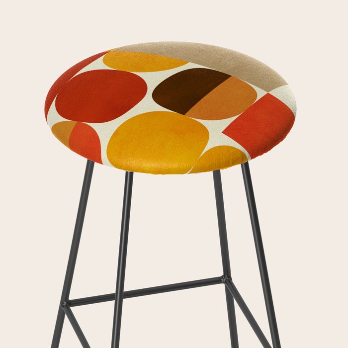 mid century geometry abstract 5 Stool Gallery Image 2