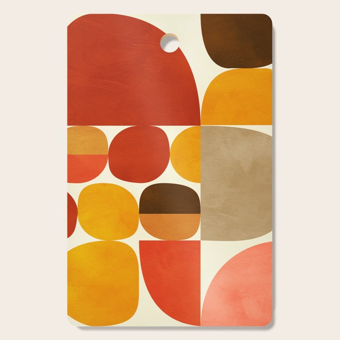 mid century geometry abstract 5 Cutting Board Gallery Image 1