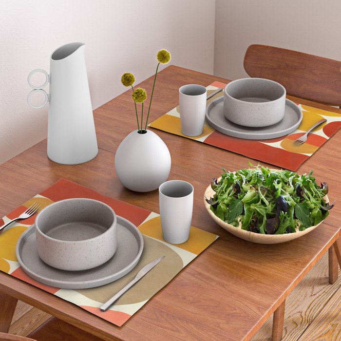 mid century geometry abstract 5 Placemat Gallery Image 2