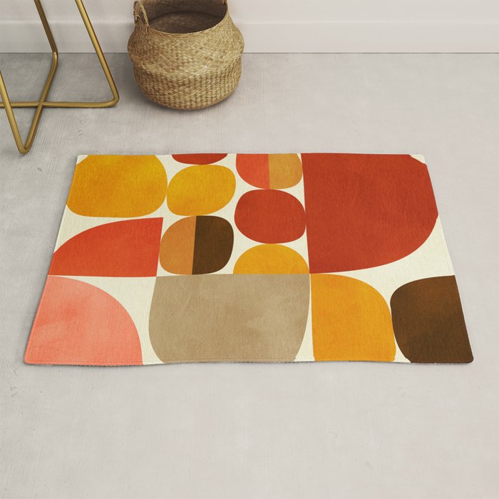 mid century geometry abstract 5 Rug Gallery Image 1
