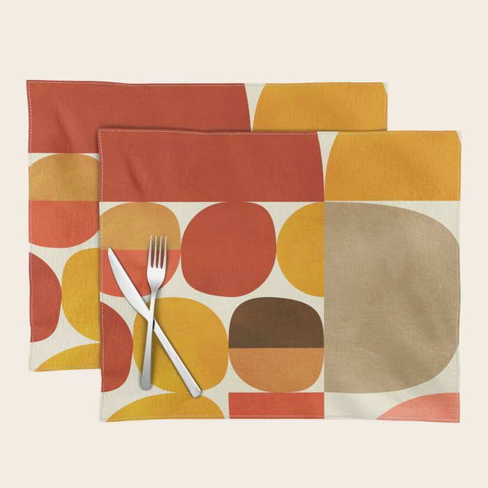 mid century geometry abstract 5 Placemat Gallery Image 1
