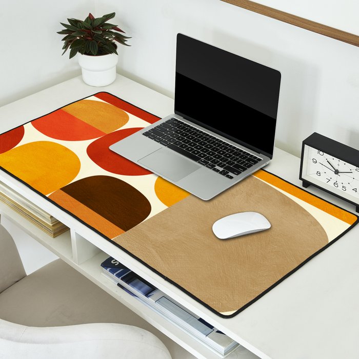 mid century geometry abstract 5 Desk Mat Gallery Image 2