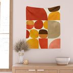 mid century geometry abstract 5 Wall Tapestry Gallery Image 2