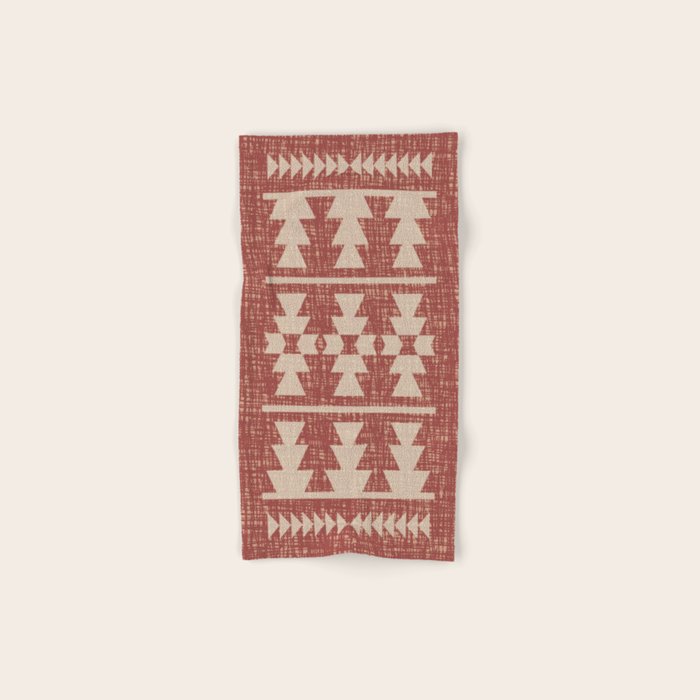 Southwestern Pattern 135 Sienna and Beige Bath Towel Gallery Image 1