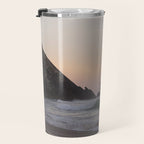 Pastel orange sunrise at Praia da Adraga in Portugal - summer coastal travel photography Travel Mug Gallery Image 3