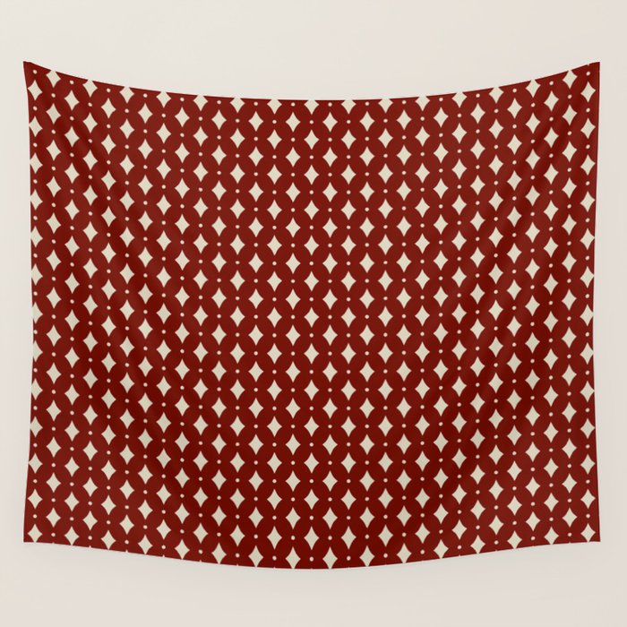 Vintage Stars VII Ruby Red Wall Tapestry Gallery Image 1