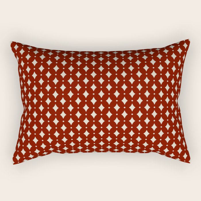 Vintage Stars VII Ruby Red Rectangular Pillow Gallery Image 1