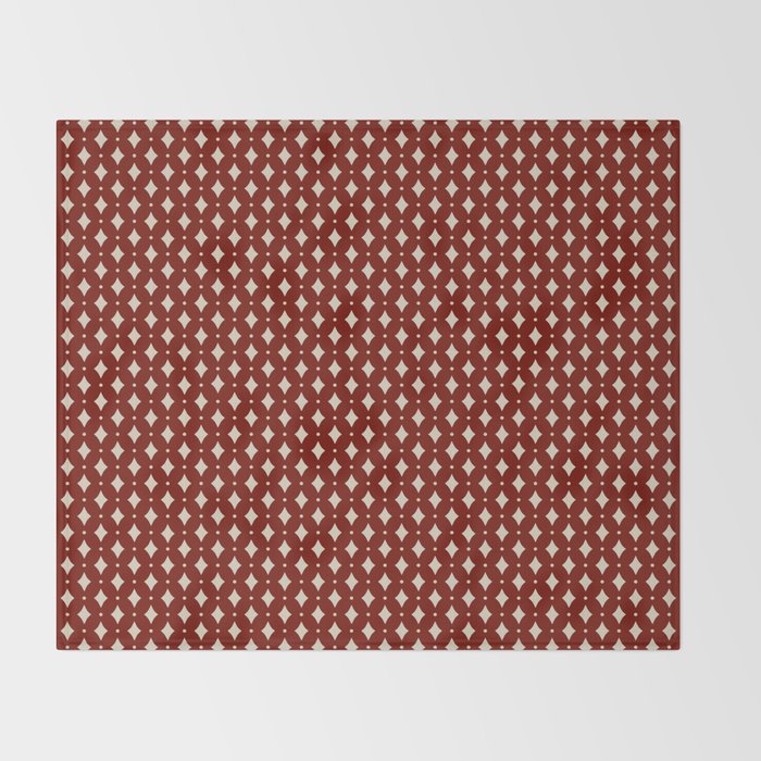 Vintage Stars VII Ruby Red Throw Blanket Gallery Image 2