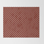 Vintage Stars VII Ruby Red Throw Blanket Gallery Image 2