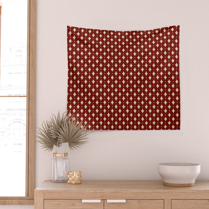 Vintage Stars VII Ruby Red Wall Tapestry Gallery Image 2