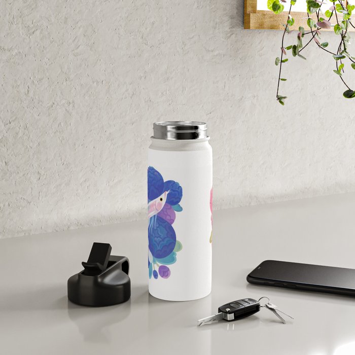 Arowana and peony 2 Water Bottle Gallery Image 4