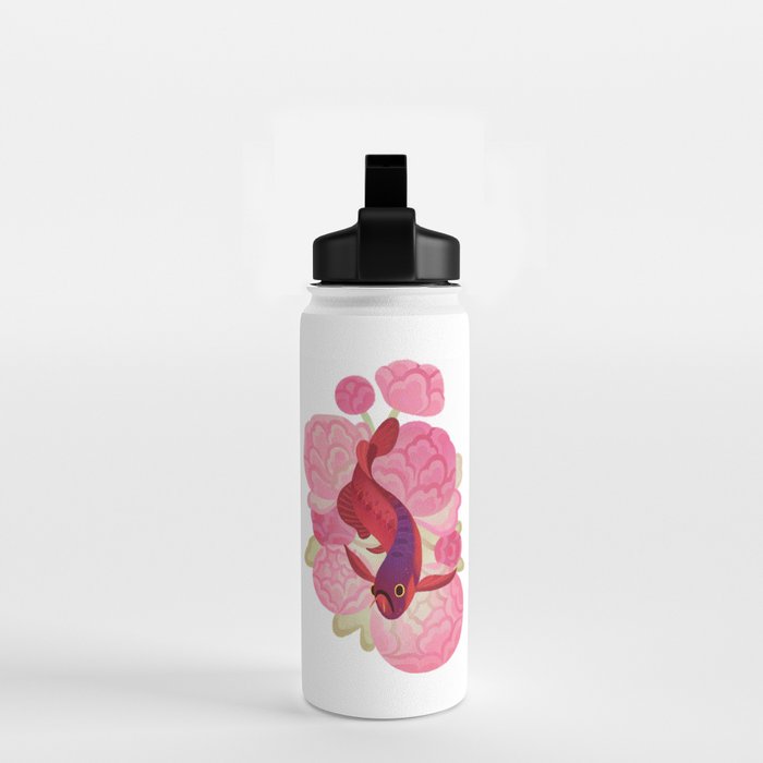 Arowana and peony 2 Water Bottle Gallery Image 2