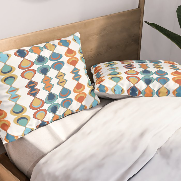 Mid Century Drop Pattern Pillow Sham Gallery Image 2