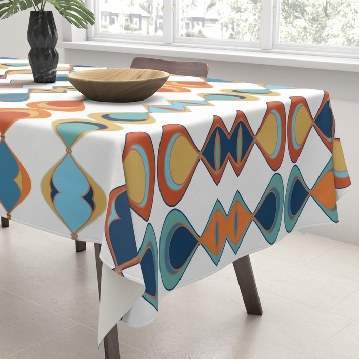 Mid Century Drop Pattern Tablecloth Gallery Image 3