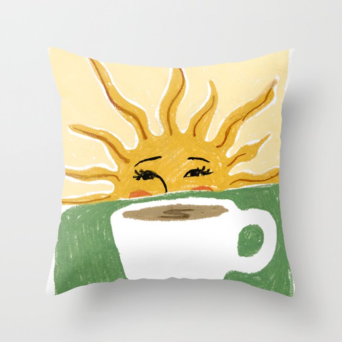 Coffee Sunshine Throw Pillow Gallery Image 6
