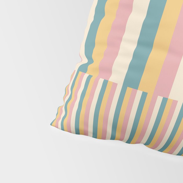 Mixed Stripes Pattern X Retro Summer Pillow Sham Gallery Image 4