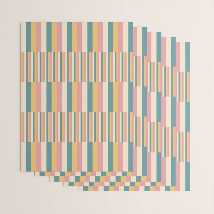 Mixed Stripes Pattern X Retro Summer Wrapping Paper Gallery Image 3