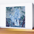 Little Morel Mushrooms in Blue Night Wall Mural Gallery Image 2