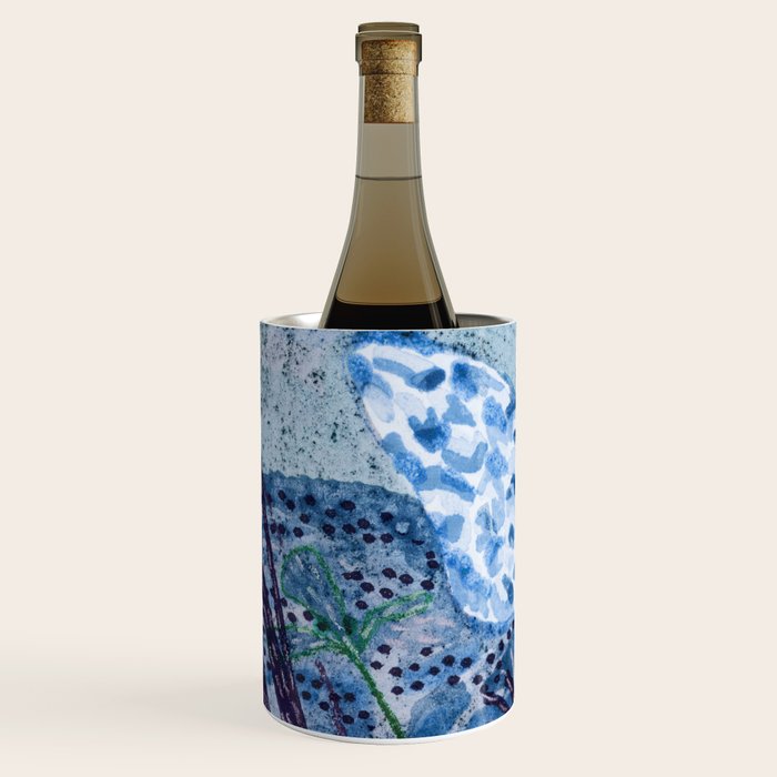 Little Morel Mushrooms in Blue Night Wine Chiller Gallery Image 2