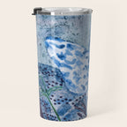 Little Morel Mushrooms in Blue Night Travel Mug Gallery Image 3