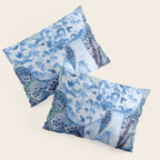 Little Morel Mushrooms in Blue Night Pillow Sham Gallery Image 3