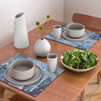 Little Morel Mushrooms in Blue Night Placemat Gallery Image 2