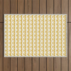 Vintage Bows VIII Yellow Outdoor Rug Gallery Image 1