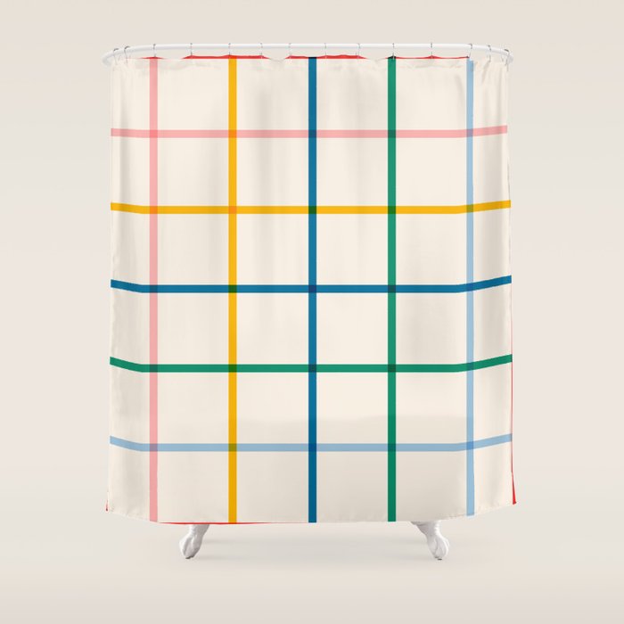 Simple Check - primary Shower Curtain Gallery Image 1