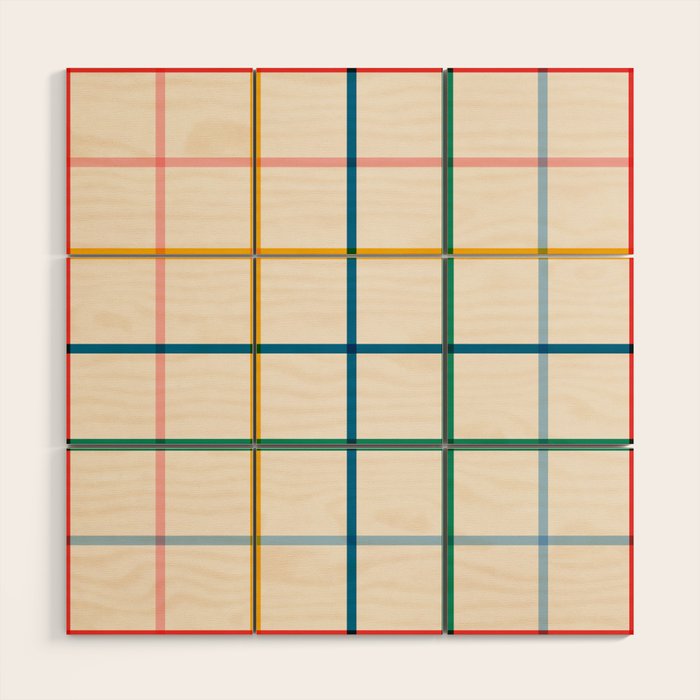 Simple Check - primary Wood Wall Art Gallery Image 1
