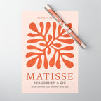 Nature Leaf Cutouts III: Terracotta Edition | Mid-Century Henri Matisse Series Wrapping Paper Gallery Image 1