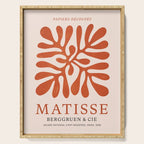 Nature Leaf Cutouts III: Terracotta Edition | Mid-Century Henri Matisse Series Serving Tray Gallery Image 1
