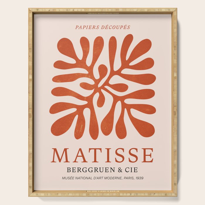 Nature Leaf Cutouts III: Terracotta Edition | Mid-Century Henri Matisse Series Serving Tray Gallery Image 1