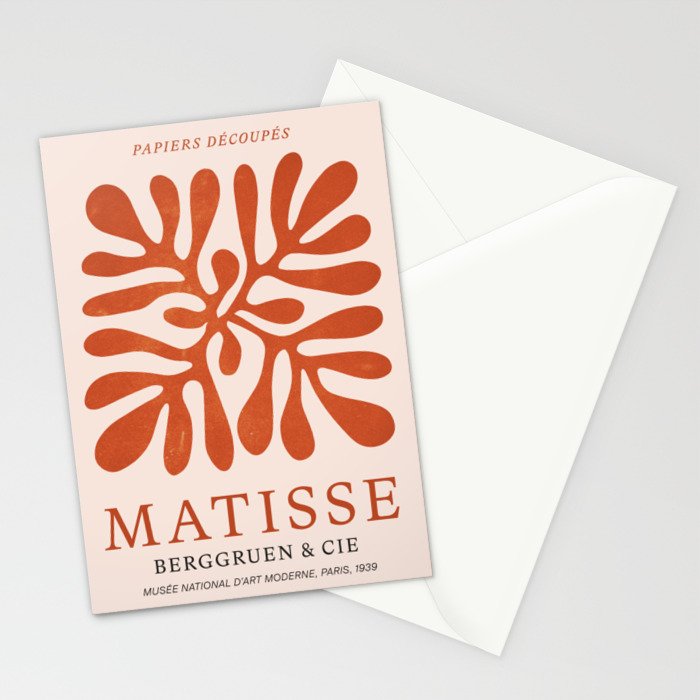Nature Leaf Cutouts III: Terracotta Edition | Mid-Century Henri Matisse Series Stationery Card Gallery Image 2