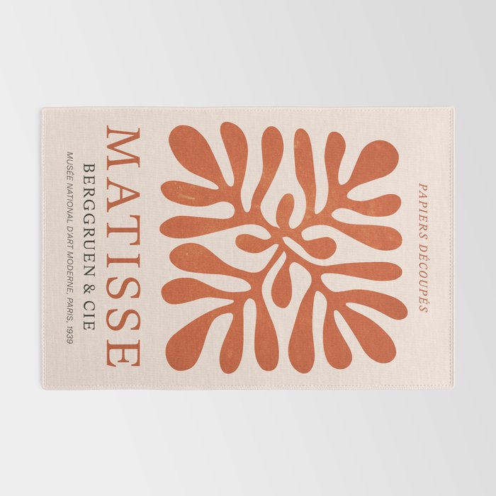 Nature Leaf Cutouts III: Terracotta Edition | Mid-Century Henri Matisse Series Rug Gallery Image 2