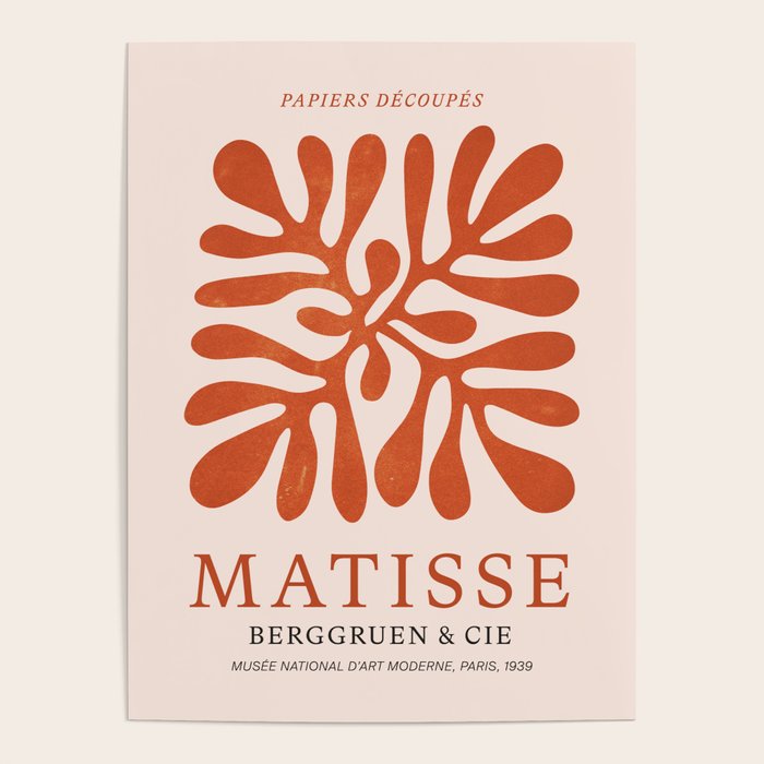 Nature Leaf Cutouts III: Terracotta Edition | Mid-Century Henri Matisse Series Poster Gallery Image 1