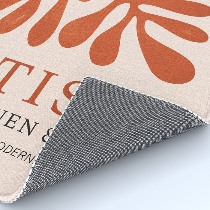 Nature Leaf Cutouts III: Terracotta Edition | Mid-Century Henri Matisse Series Rug Gallery Image 4