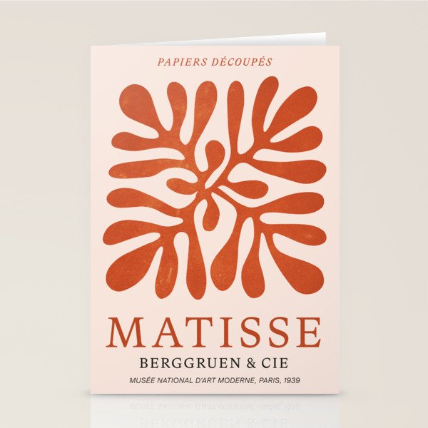 Nature Leaf Cutouts III: Terracotta Edition | Mid-Century Henri Matisse Series Stationery Card Gallery Image 2