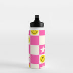 SMILEY STAR PINK Water Bottle Gallery Image 3
